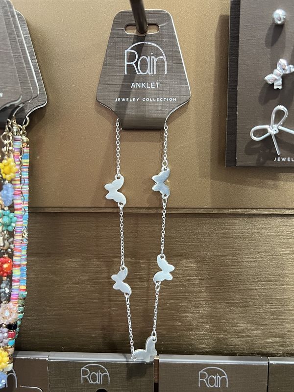 Silver Butterfly Anklet