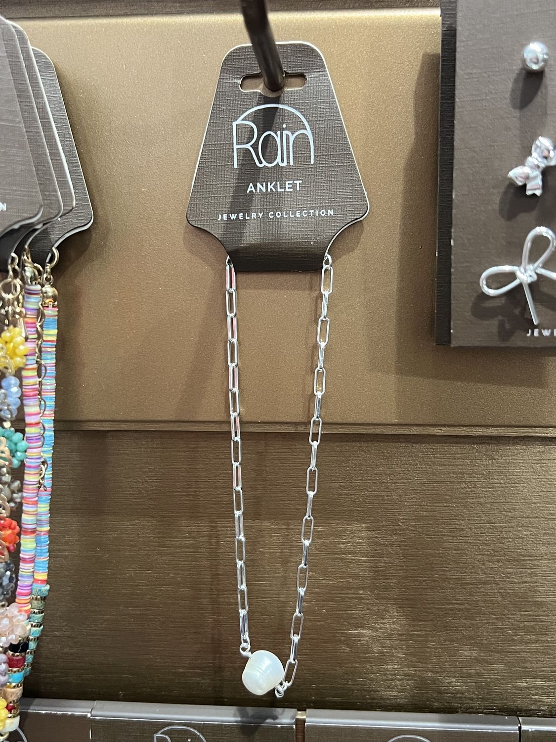 Silver Pearl Anklet