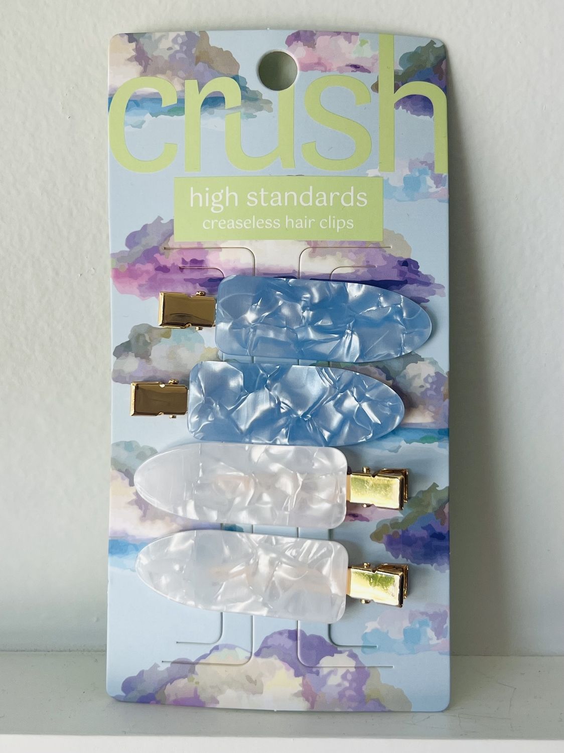 Creaseless Hair Clips Blue/White