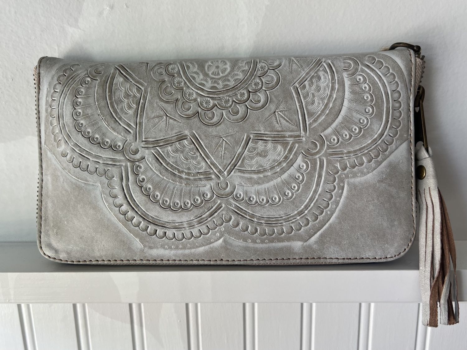 Gray Leather Wallet