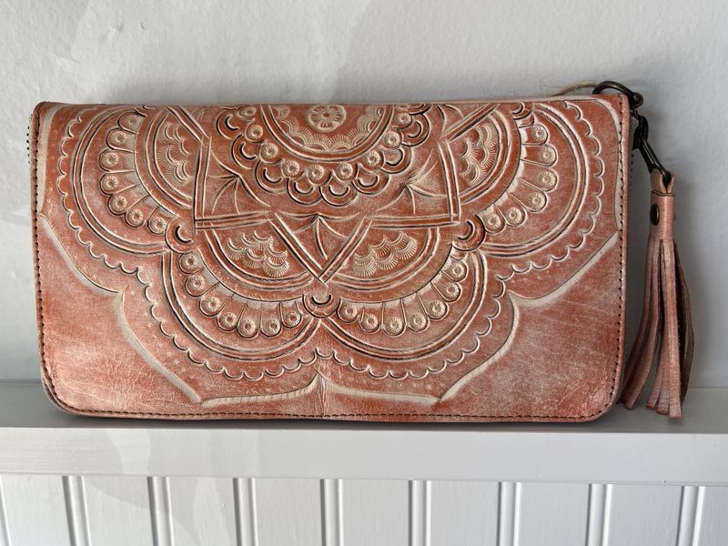 Coral Leather Wallet