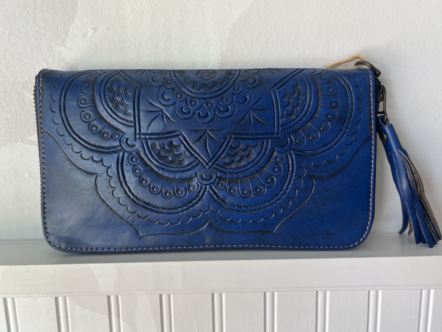 Deep Blue Leather Wallet