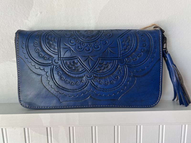 Deep Blue Leather Wallet
