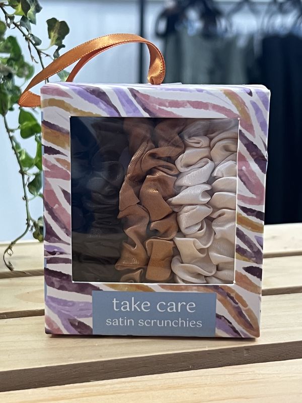 Satin Scrunchies Bronze