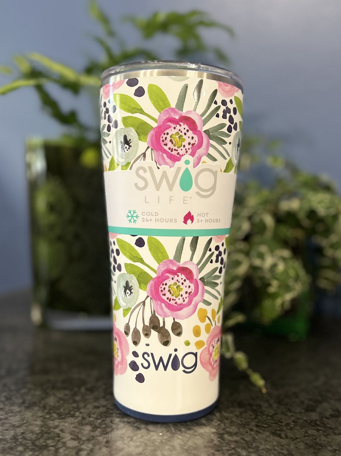 32oz Swig Flowers