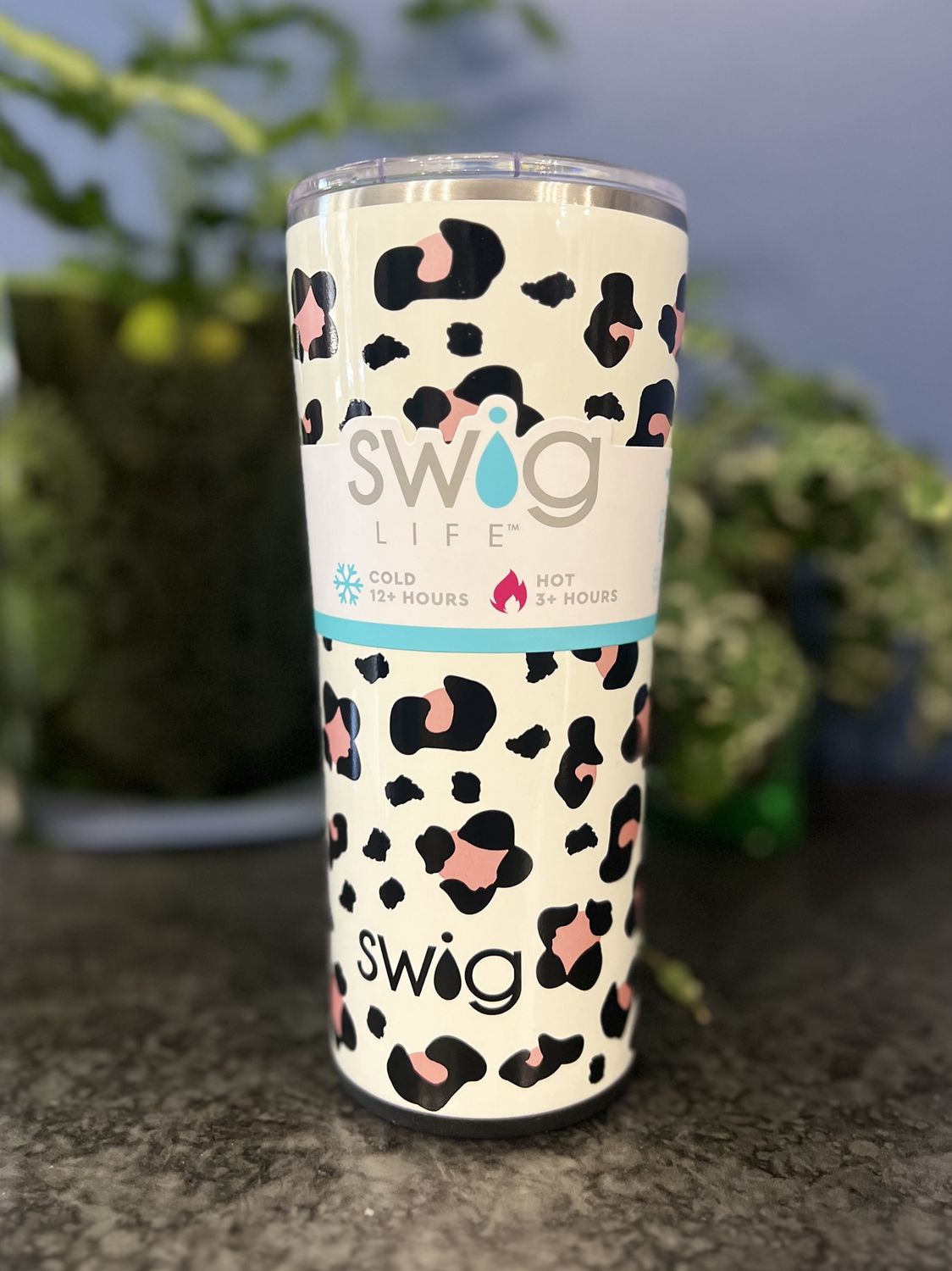 22oz Swig Leopard Print