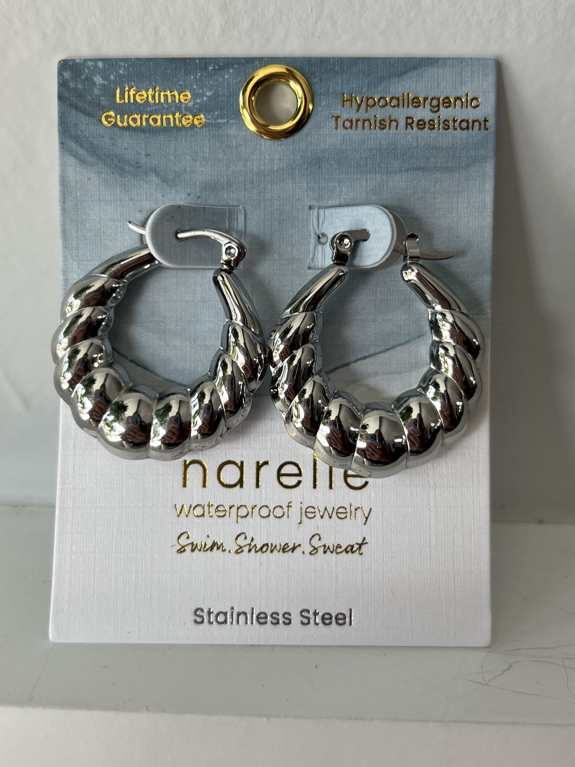 Howards Silver Chunky Bead Earrings