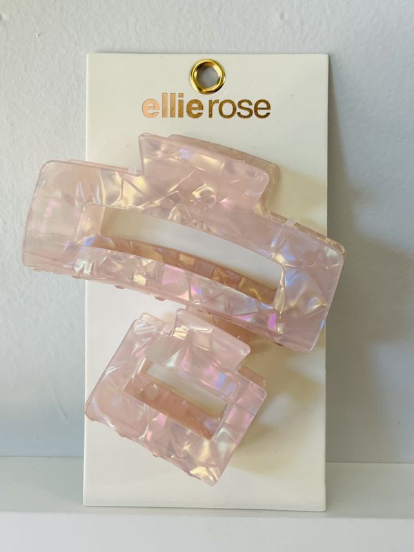 Ellie Rose Rose Quartz Clips