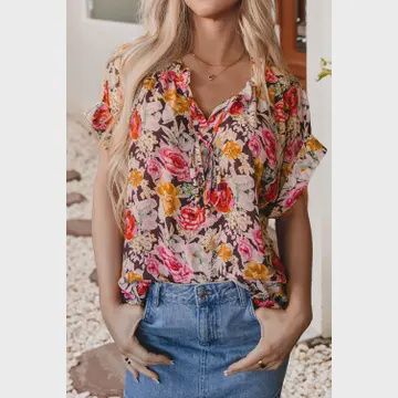 Floral Print Crew Neck