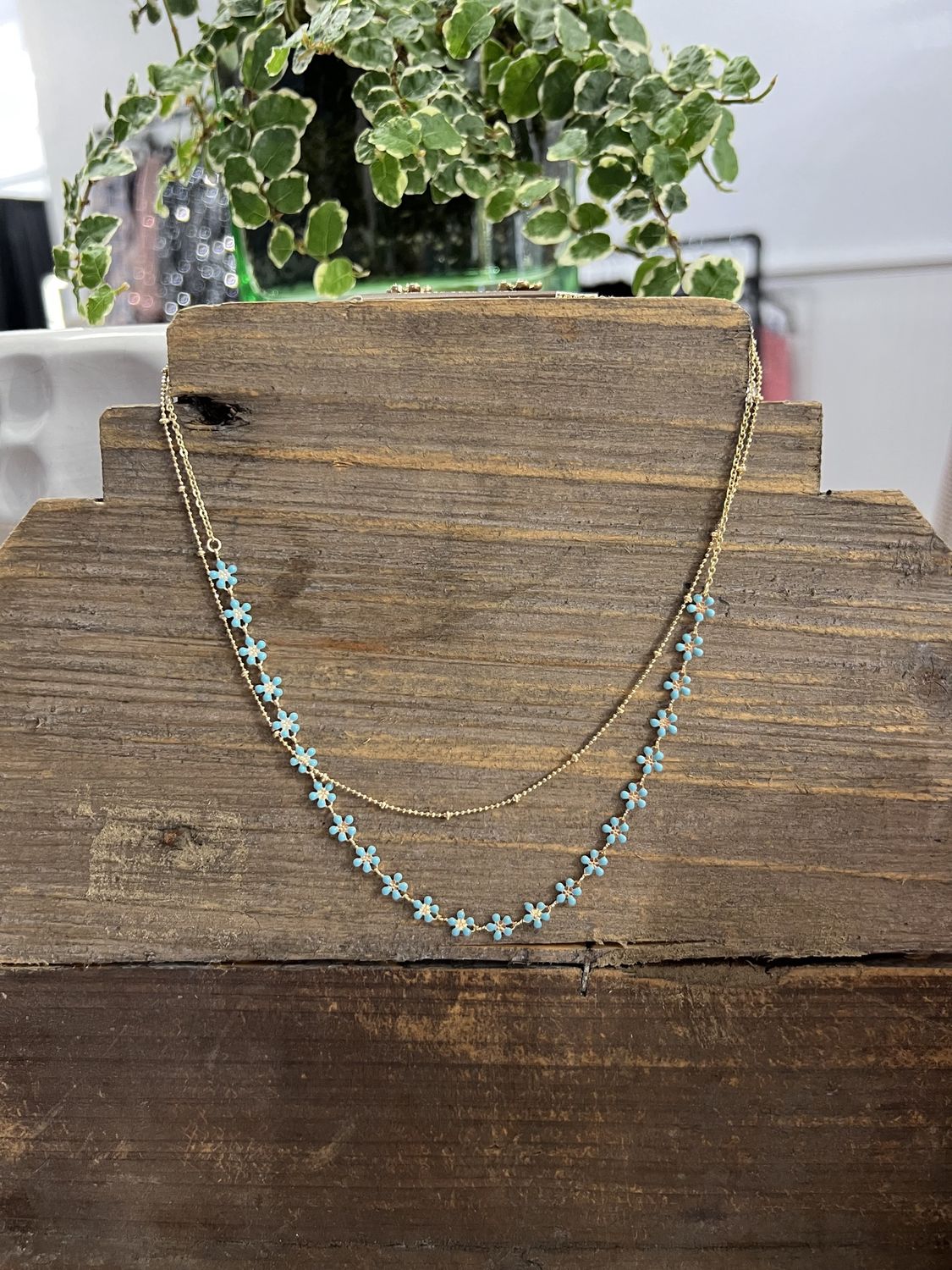 Rain Layered Flower Necklace