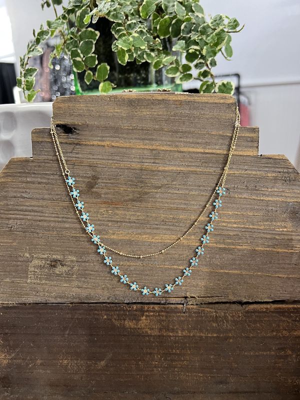 Rain Layered Flower Necklace