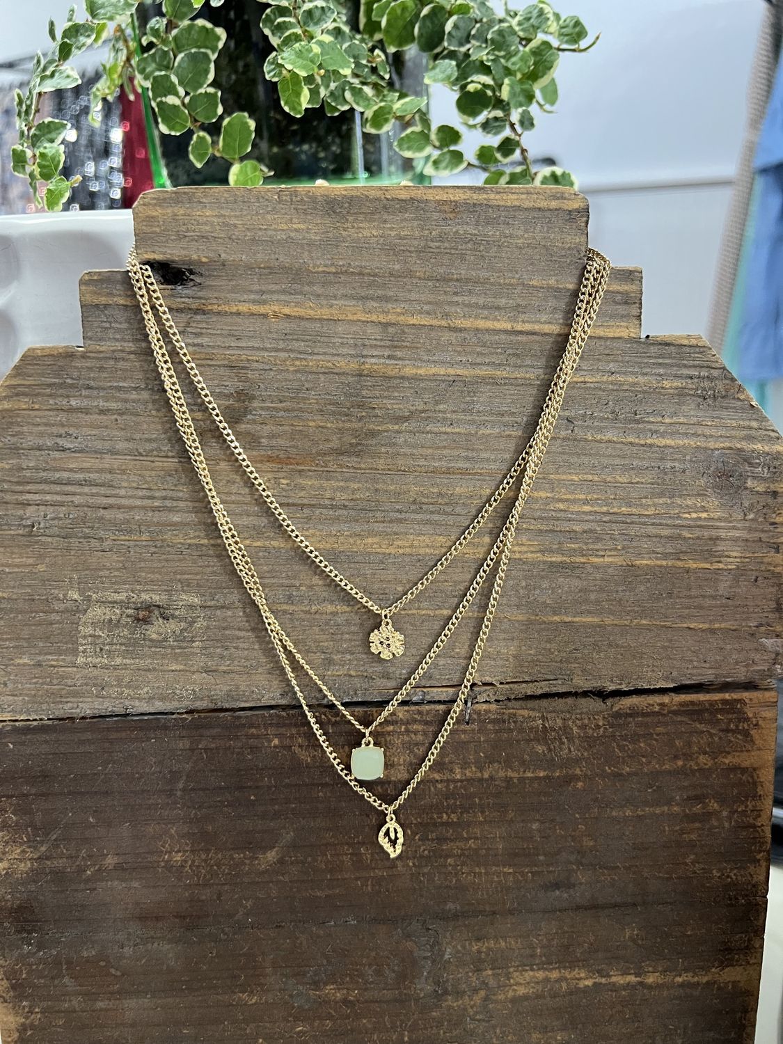 Rain Gold Charm Necklace