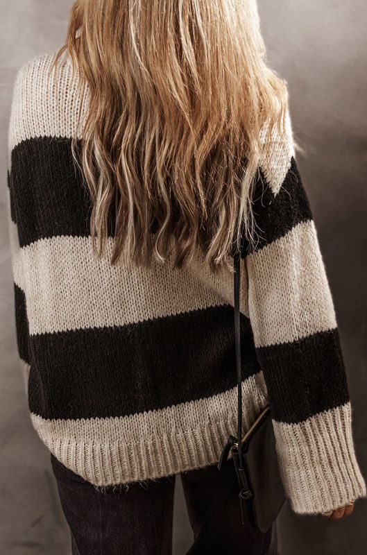 Striped Loose Pullover Sweater