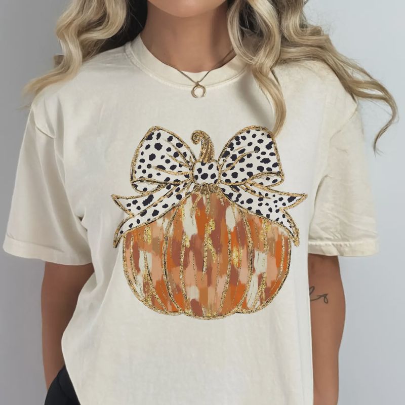 Autumn Preppy Pumpkin Tee