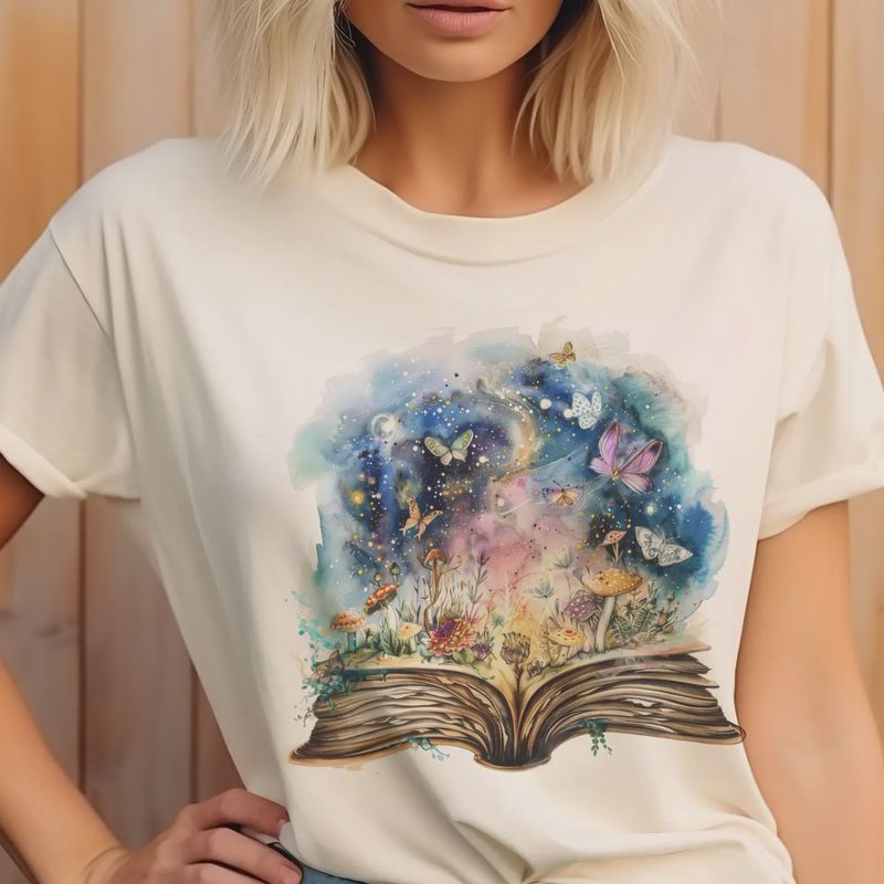 Watercolor Book Tee