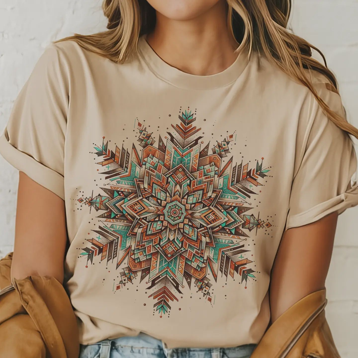Western Aztec Snowflake Tee