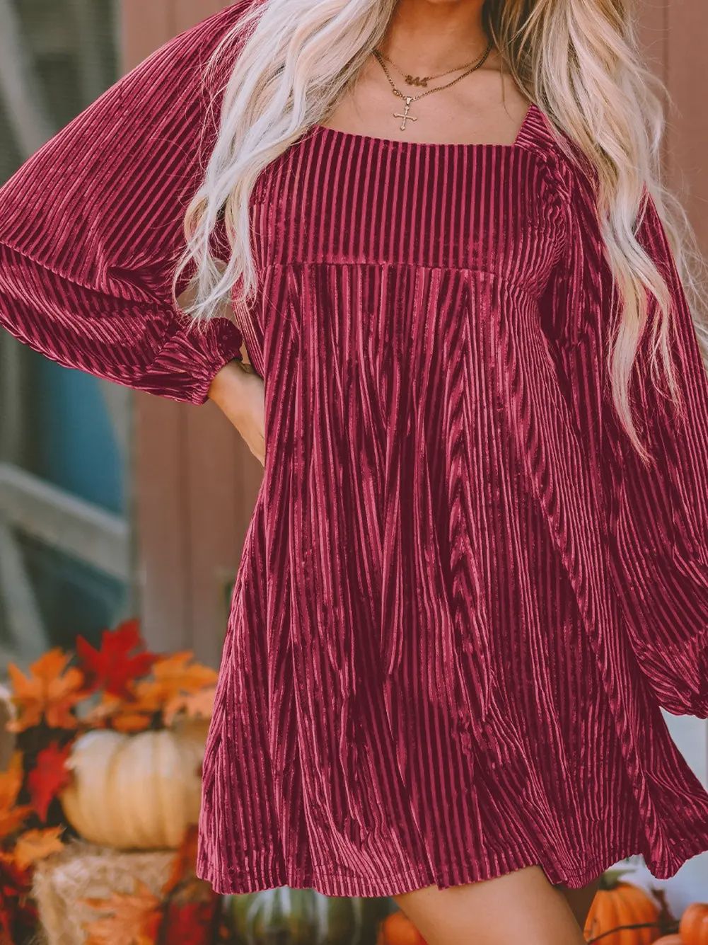 Velvet Babydoll Dress