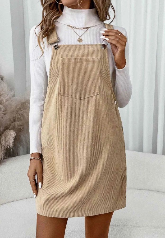 Corduroy Overall Dress