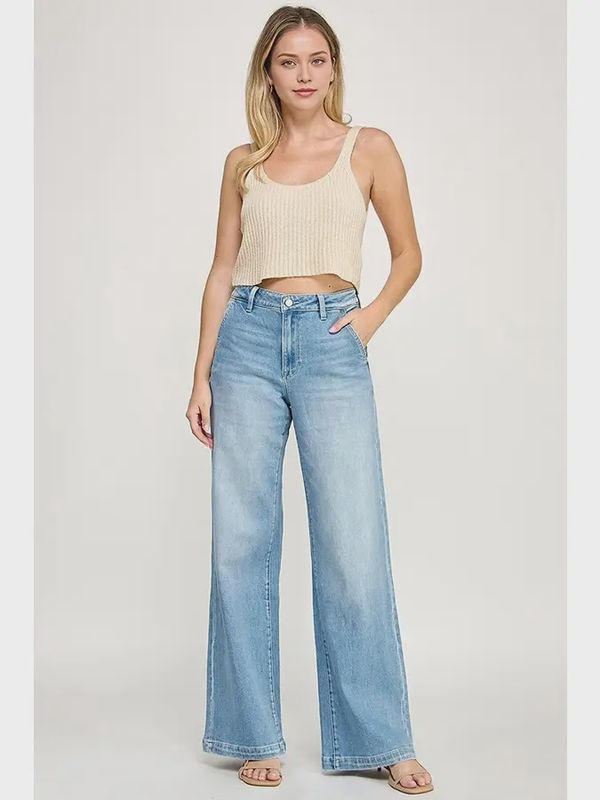 HIGH RISE COMFORT PALAZZO JEANS