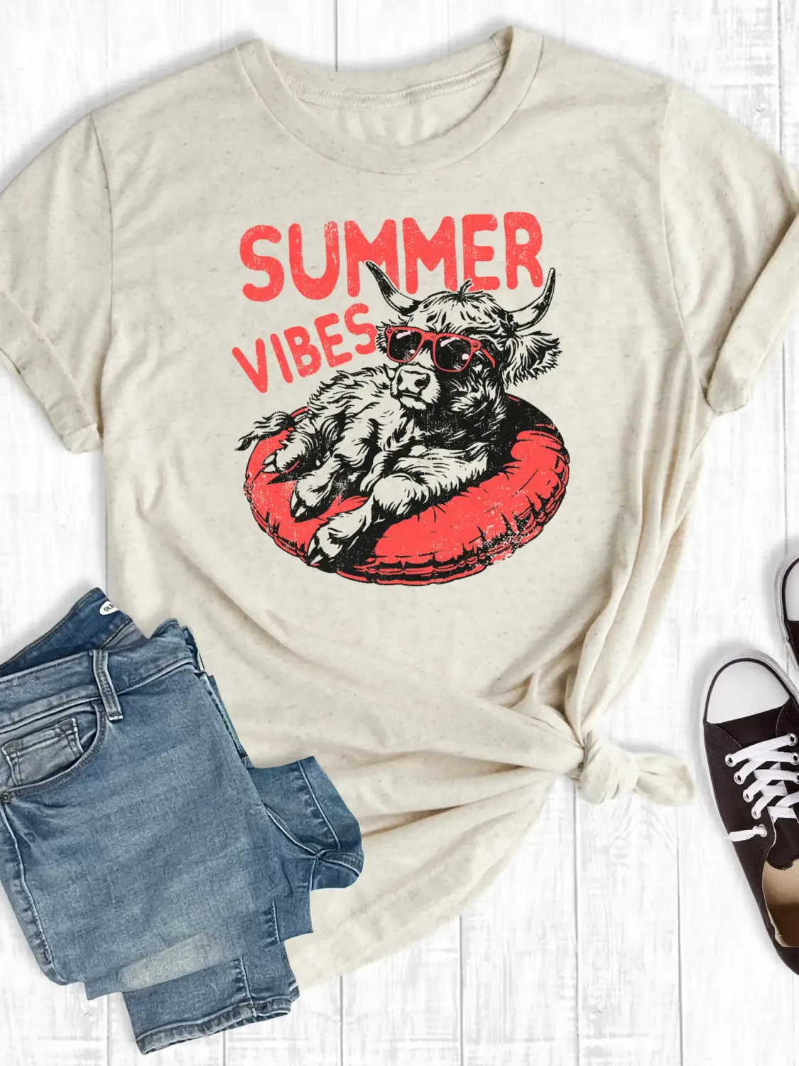 Highland cow summer vibes Tee