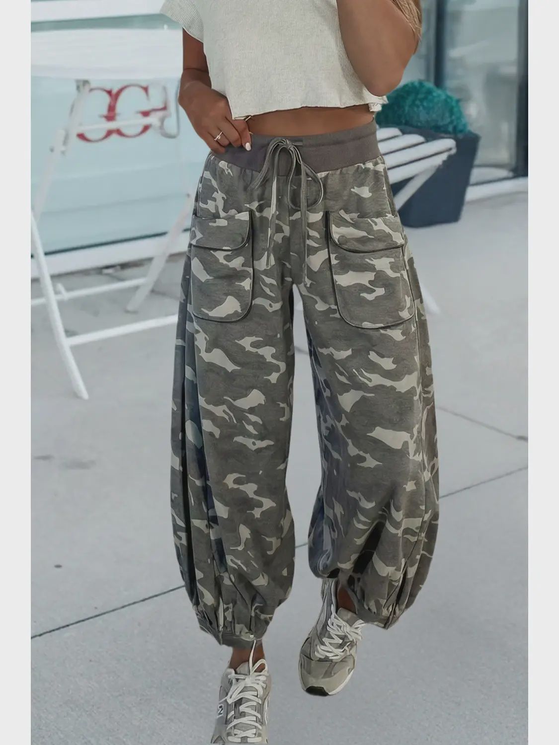 Camouflage Cargo Casual Pants, Size: SM