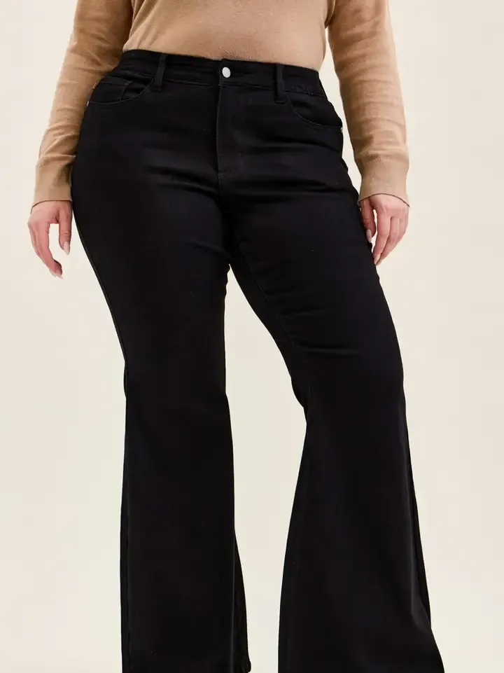 Jaqueline Flare w/ Printed Elastic Bk Shadow Luxe, Size: 14W