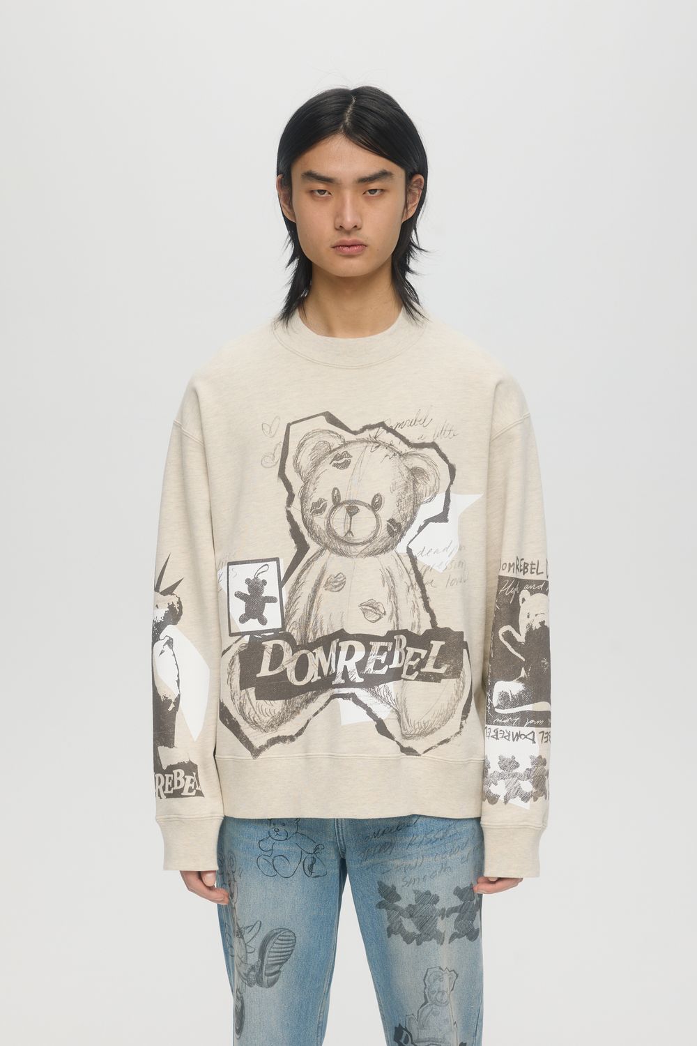 DOMREBEL UNISEX SWEATSHIRT F25 HIGH LOW