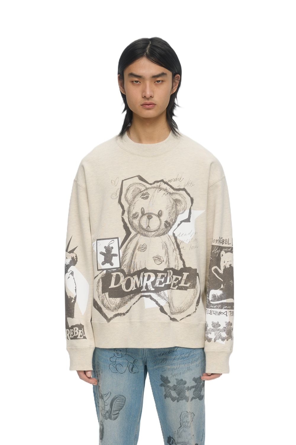 DOMREBEL UNISEX SWEATSHIRT F25 HIGH LOW