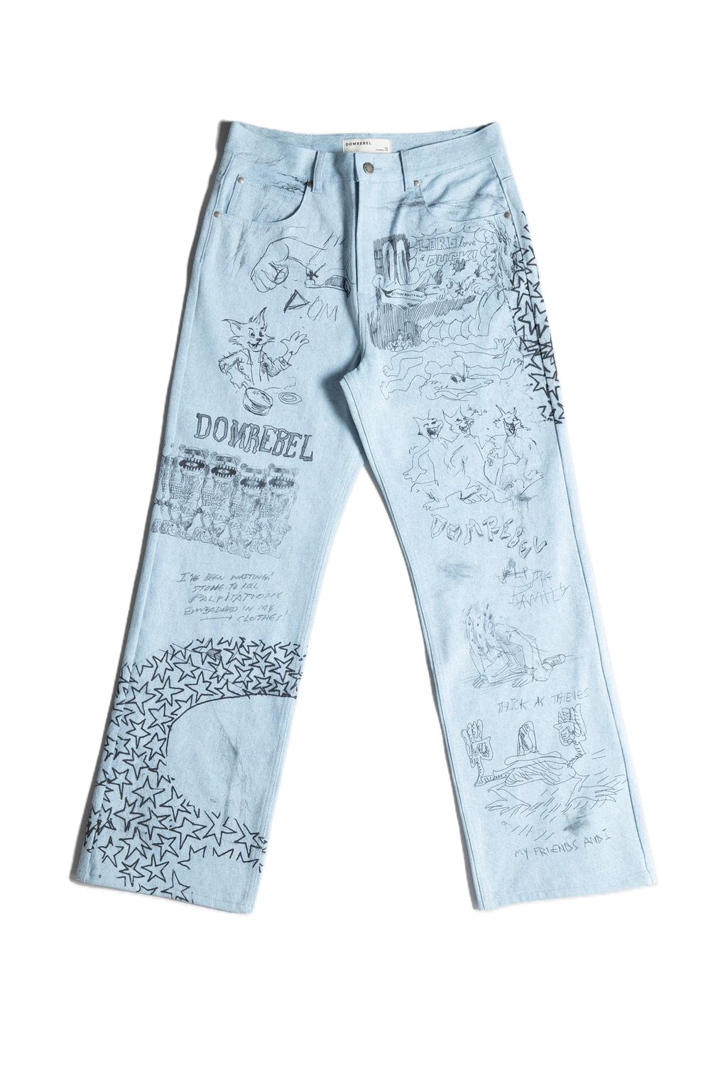 DOMREBEL M JEANS 326 SKETCHY BOOTCUT JEANS