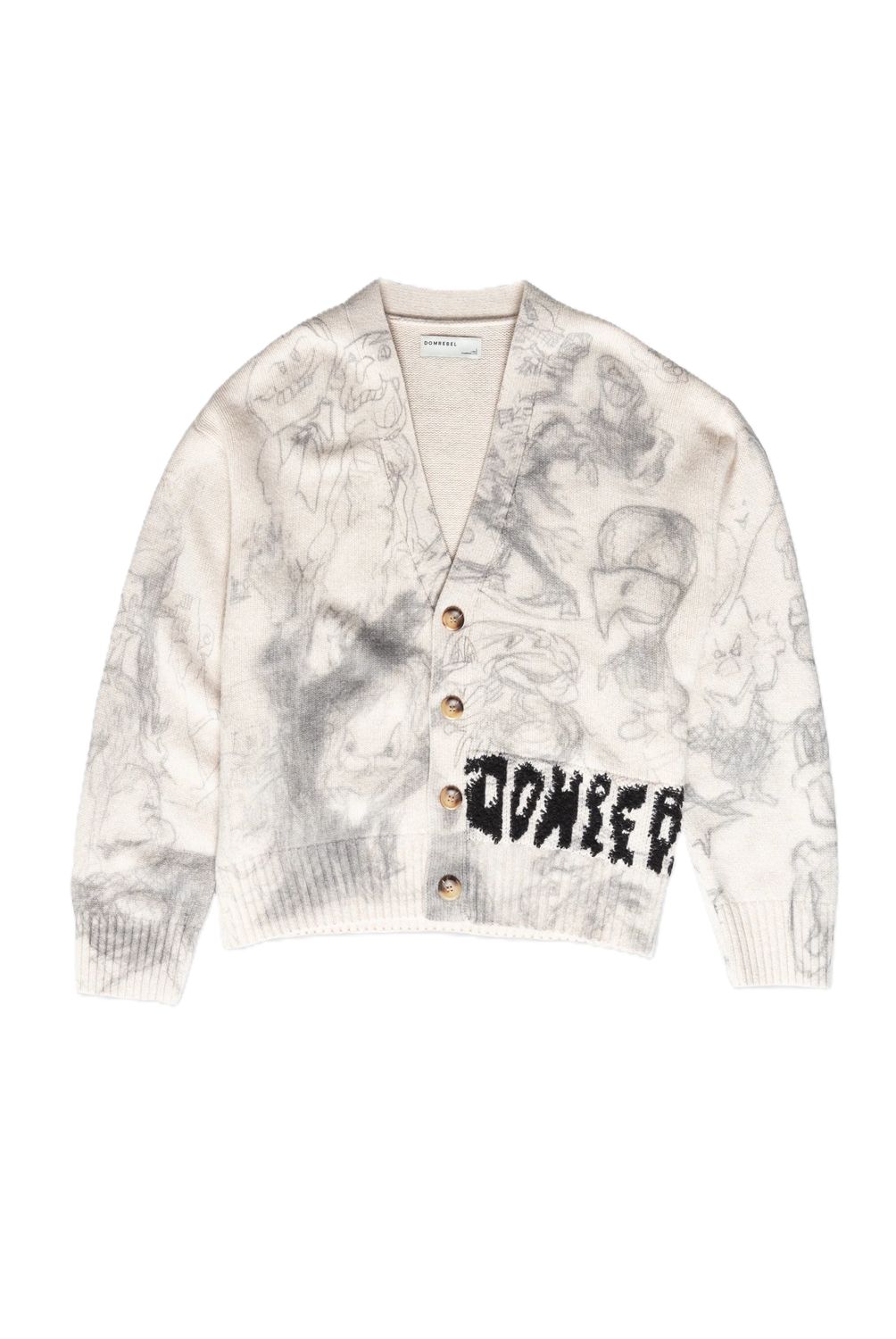 DOMREBEL M CARDIGAN 326 DRAWINGS-KNIT