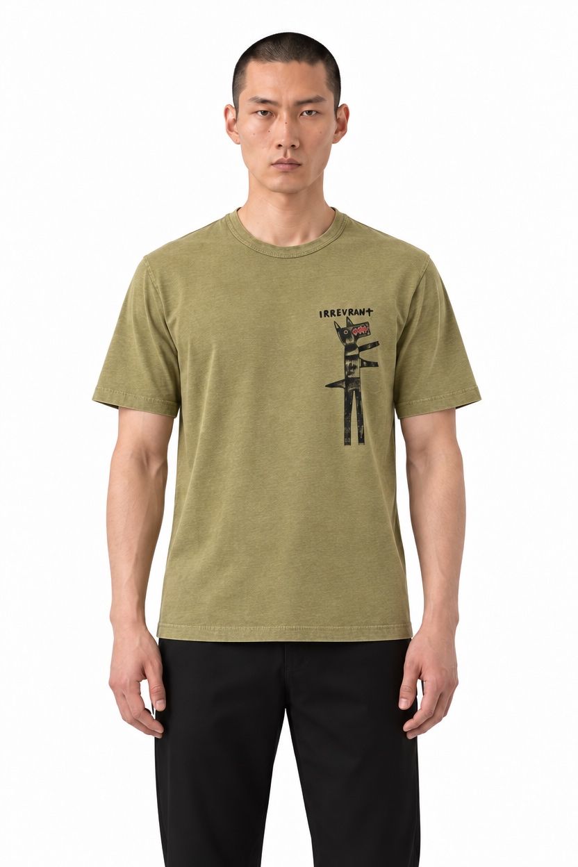 IRREVRANT M TEE 326 CANARY WOLF