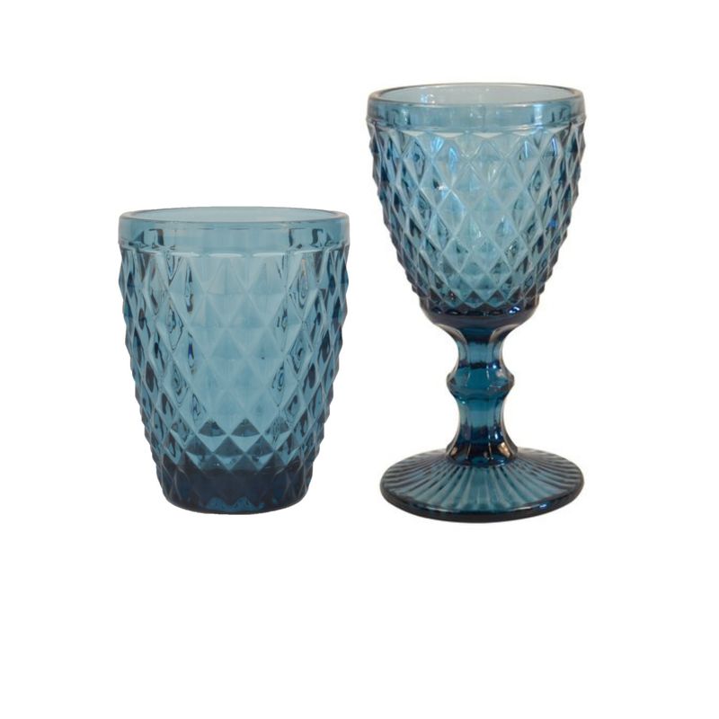 Verres Diamond Bleu
