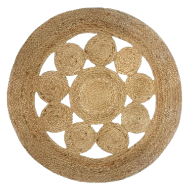 Tapis Rond Ajouré Jute