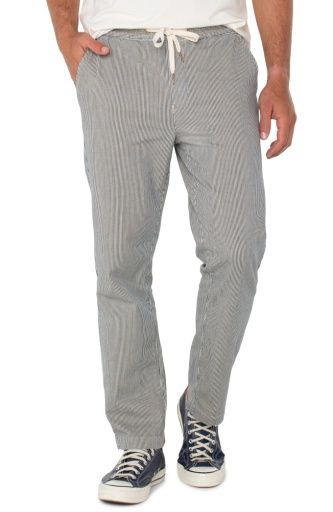 MEN'S DRAWSTRING UTILITY PANT, Colour: ecru/navy, Season: s25, Size: XL