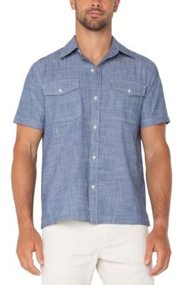 LIVERPOOL BUTTON UP SHORT SLEEVE SHIRT/CHAMBRAY