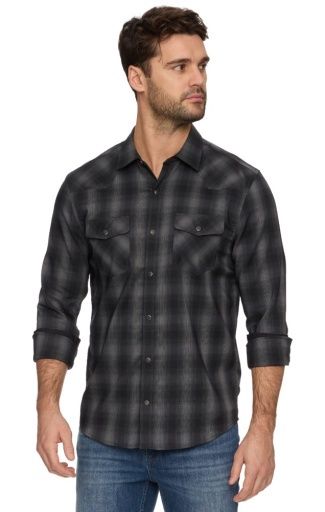 FLAG & ANTHEM BLUFFS LS OUTDOOR PERFORMANCE WESTERN SHIRT, Size: M