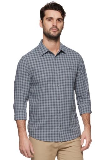 FLAG & ANTHEM WESTERLY LS PERFORMANCE ICON SHIRT, Colour: black/charcoal, Size: M