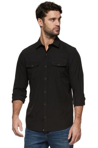 FLAG & ANTHEM LONGMONT LS PERFORMANCE WESTERN SHIRT, Size: M