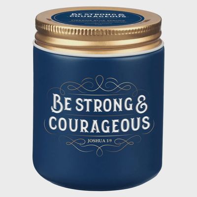 STRONG & COURAGEOUS GLASS CANDLE