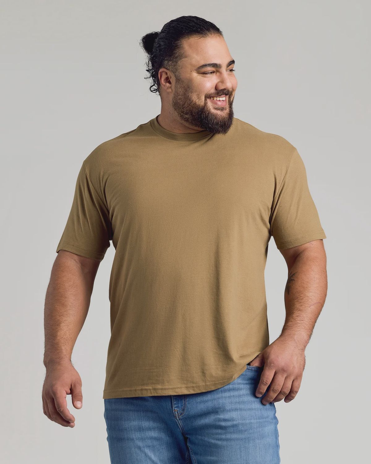 TRUE CLASSIC CREW TEE, Colour: Tan, Size: Medium