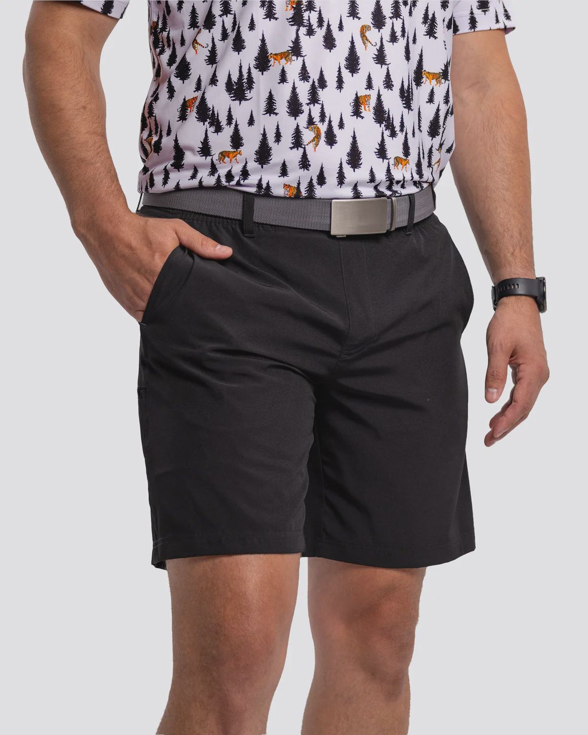 WAGGLE SCRAMBLE MEN'S SHORTS, Colour: Black, Size: Small