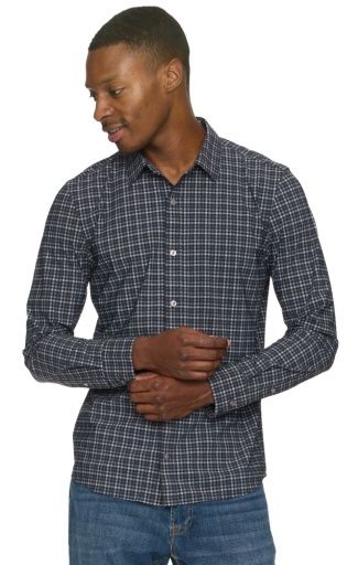 FLAG & ANTHEM MARQUETTE  TRI COLOR GINGHAM JOURNEY SHIRT, Colour: charcoal combo, Size: M