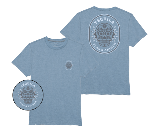 FLAG & ANTHEM SPIKED SUGAR SKULL TEQUILA SS PERFORMANCE TEE, Size: S