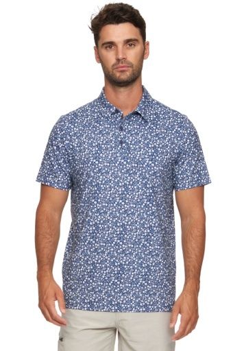 COBBTOWN FLORAL PRINT PERFORMANCE POLO, Colour: navy combo, Season: summer 2024, Size: S