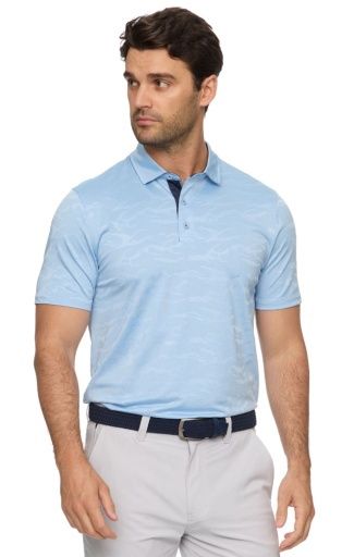 ARCADIA SS CAMO PERFORMANCE POLO, Colour: light blue, Size: S
