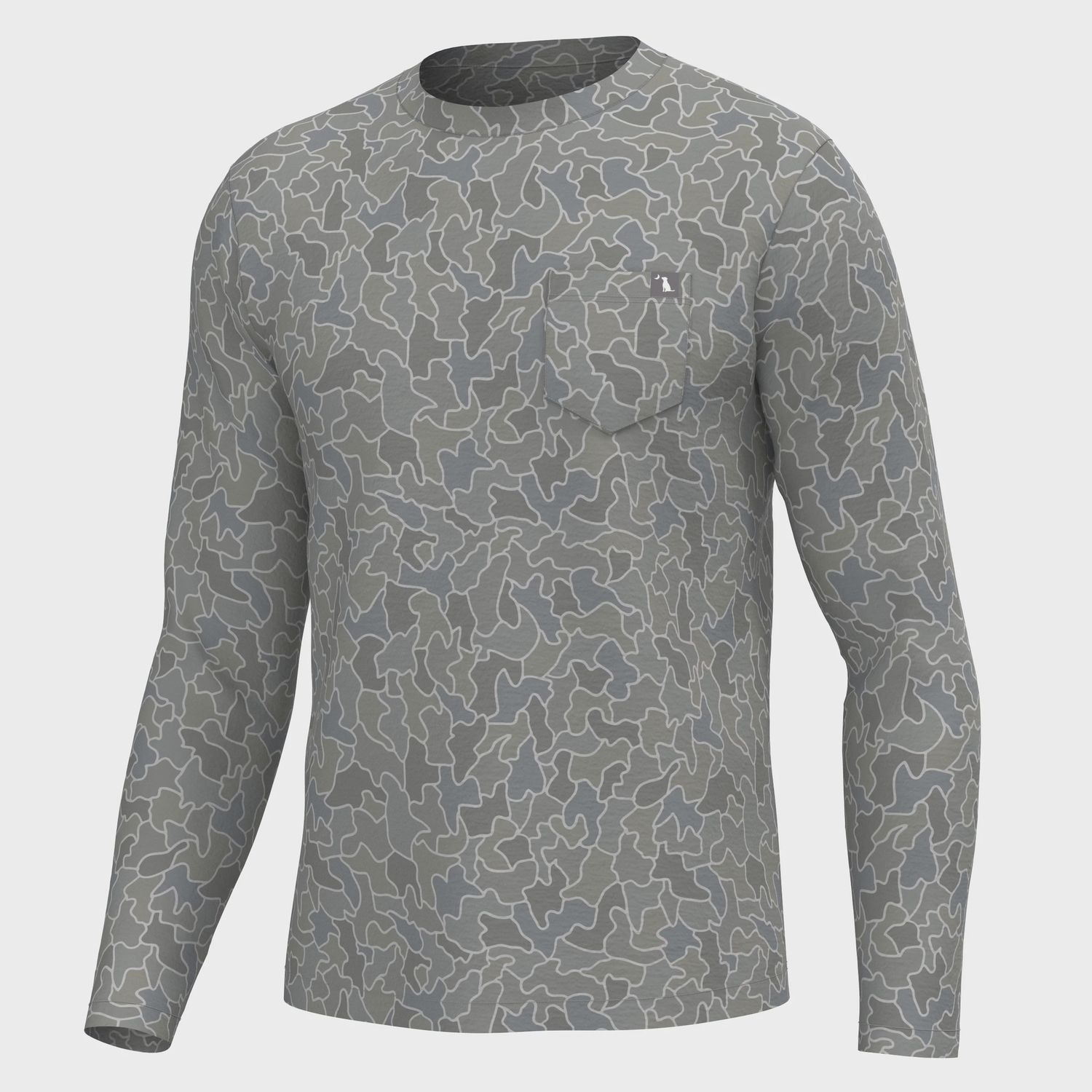Local Boy Long Sleeve Heather Blend Crew, Size: S, color: Cobblestone Gray