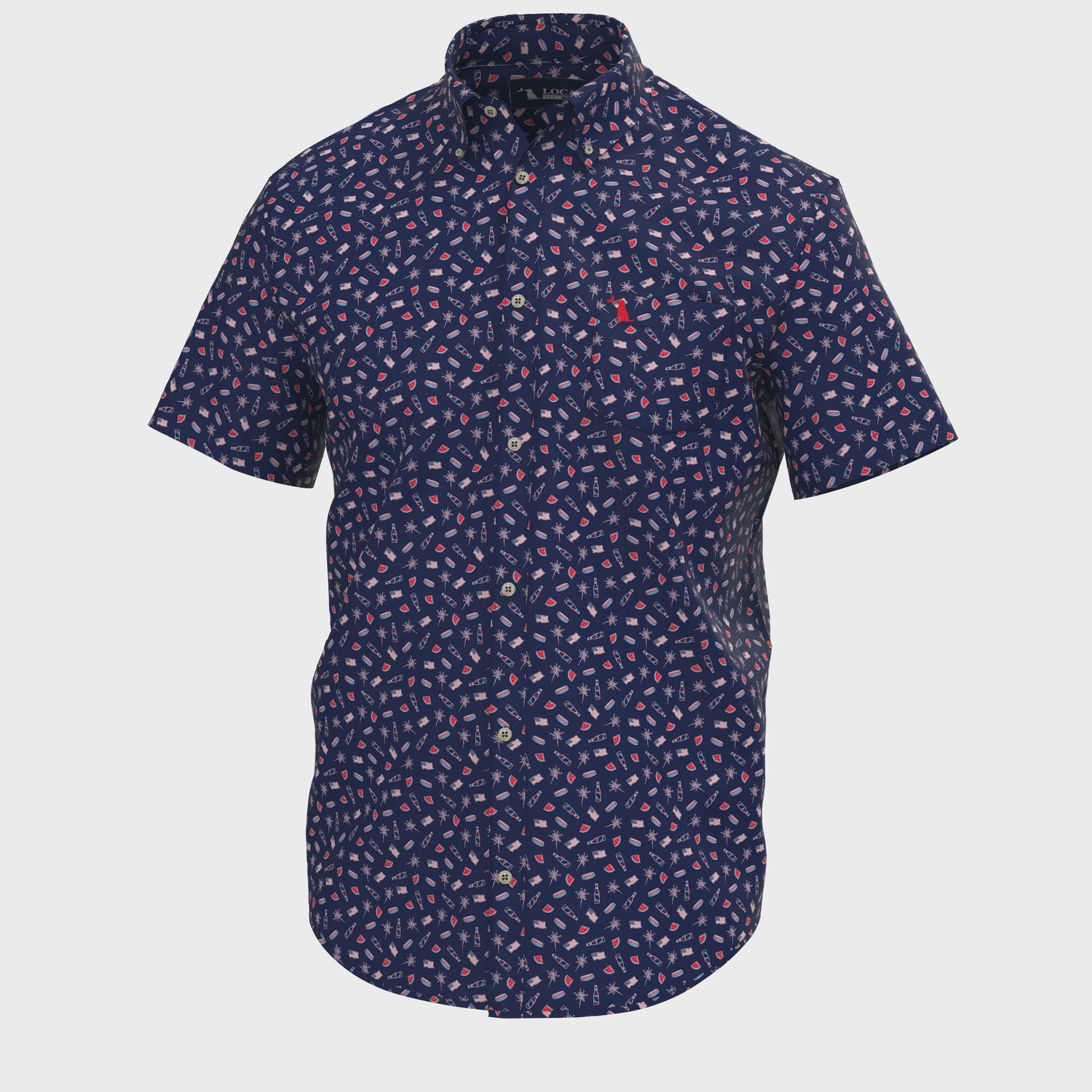 Local Boy Low Country Button Down, Size: Small, color: Land of the Free