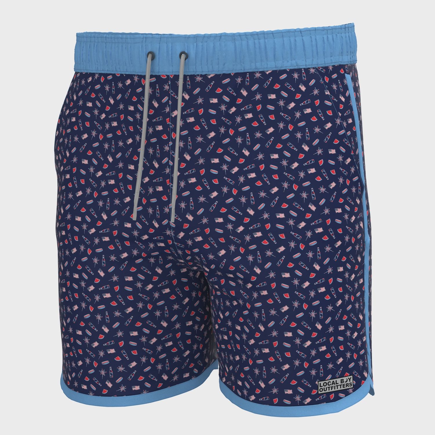 Local Boy Wando Swim Trunks, Size: Small, color: Land of the Free
