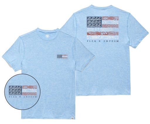 AMERICANA COASTAL FLAG PERFORMANCE SS TEE, Size: S