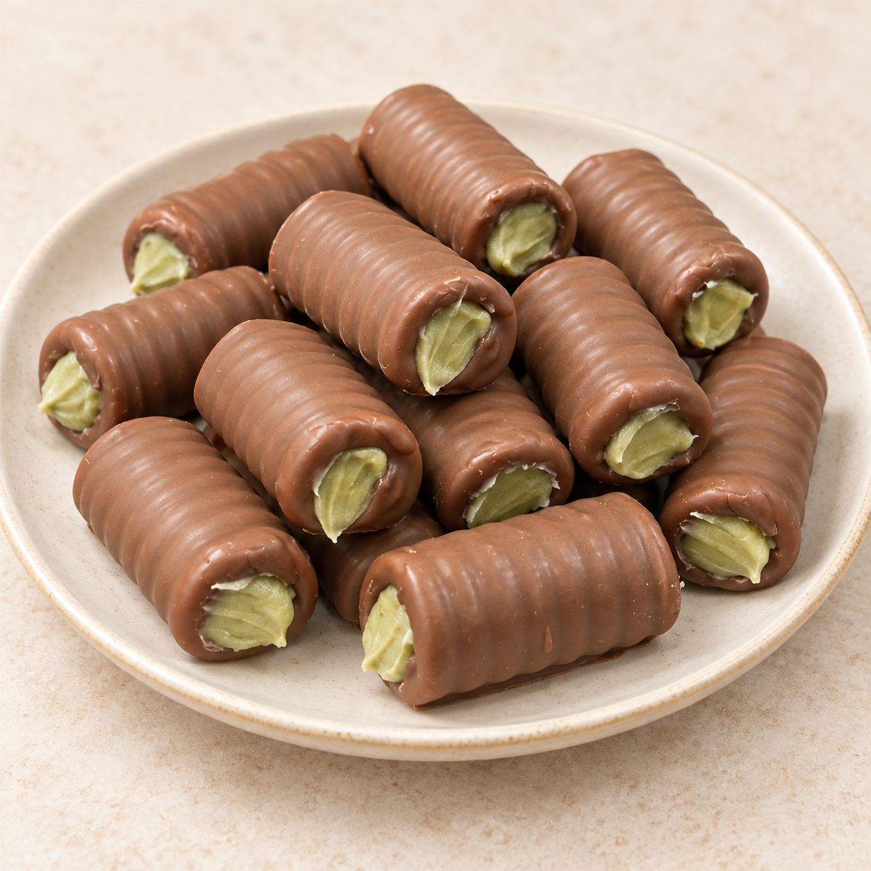Huesitos de Pistacho y chocolate con leche.
